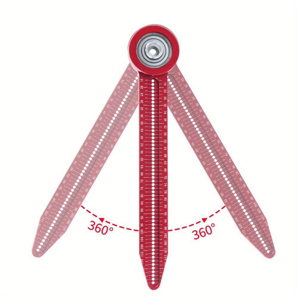 Woodworking Scribing Gauge with Pocket Clip Aluminum Woodworking Compass Chart Tool,High Precision Marking Measuring Ruler -Woodworking Scribing Gauge