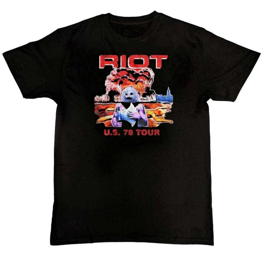 Classic Riot V Band Graphic Print Mens T-Shirt S