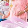 Baby Gender Expose Silicone Wristbands Patterned Baby Gender Expose Bracelets Baby Shower Decoration for Parties