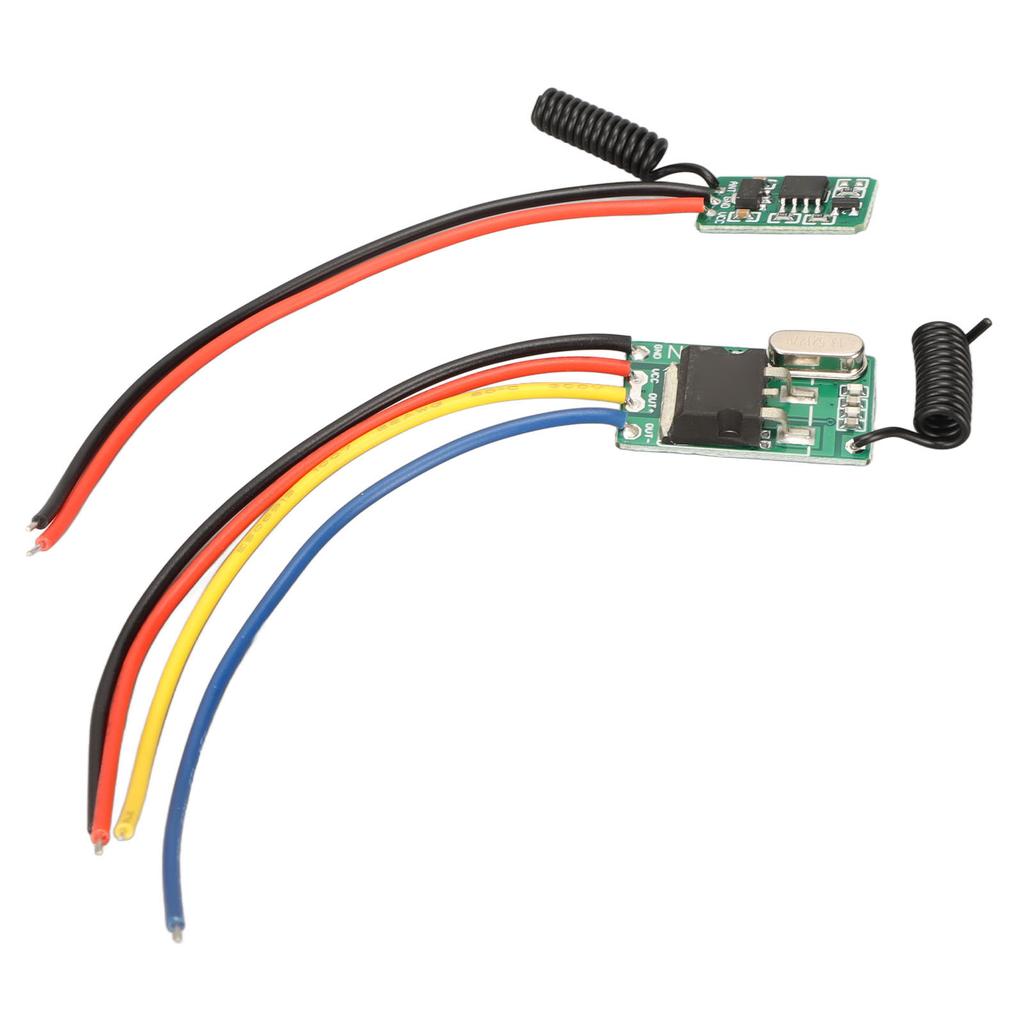 DC6V‑36V Receiver and DC5V‑24V Transmitter Contactless Small PCB 433MHz RF Remote Control Switch for Wall Floors Doors