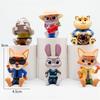 6pcs/set In Stock High Quality Zoo Judy Nick Seated Mayor Figurine Anime Toy Model Collection Kids Birthday Gifts Fans Kid Friendly Entertaining Fun 2