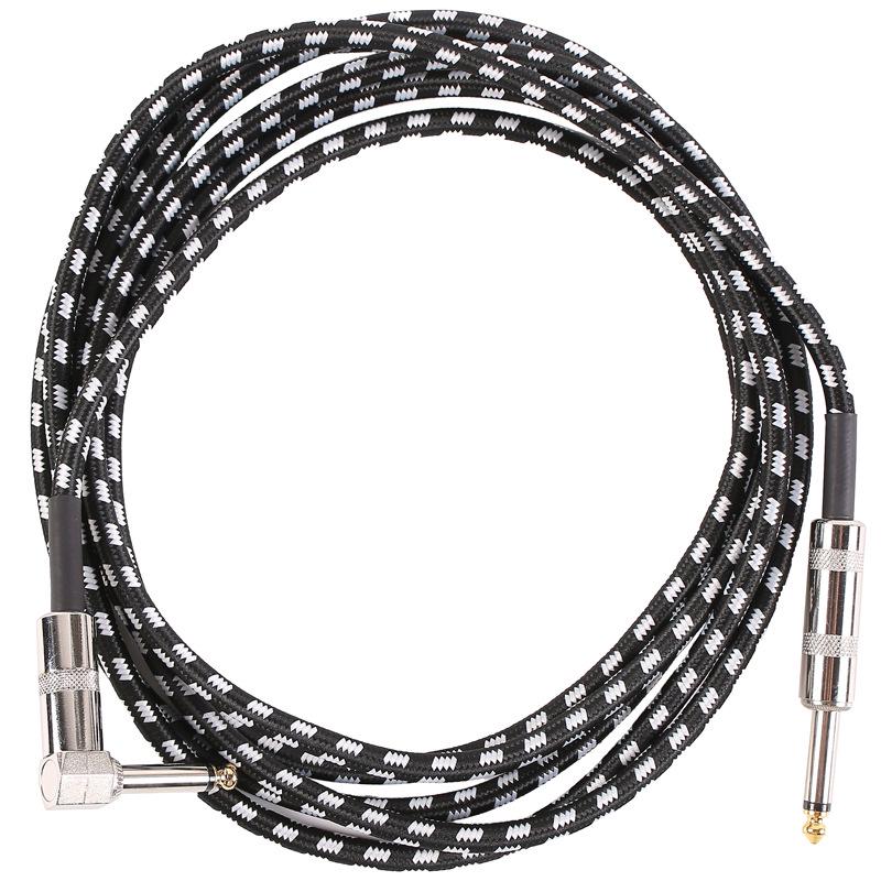 6m/3m Electric Guitar Noise-Reducing Straight/Right-Angle Audio Cable 0.5m