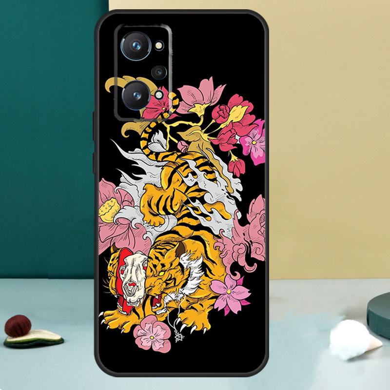 Fashion Animal Tiger Art For Realme 13 12 10 11 14 Pro Plus GT 6 5 6T GT7 Pro C55 C53 C51 C21Y C25S C75 C67 C61 Case