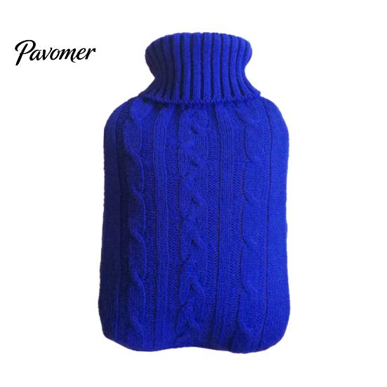 Leak Proof Hot Water Bottle 2000ML with Knit Cover, Leakproof Rubber Bag Large Capacity for Pain Relief, Winter Warm Neck, Shoulder Back Reusable