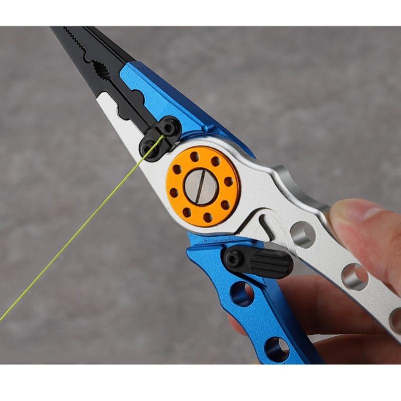 Aluminum Alloy Multifunction Fishing Pliers, Suitable for Anglers Campers Cutting Lines and Hook Removal, Bottle Opening