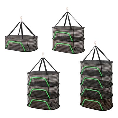 Home Drying Net Plant Hanging Dry Mesh Net Sturdy with Zipper Fish Drying Net Portable for Tea Vegetables Fruits Meat Tableware
