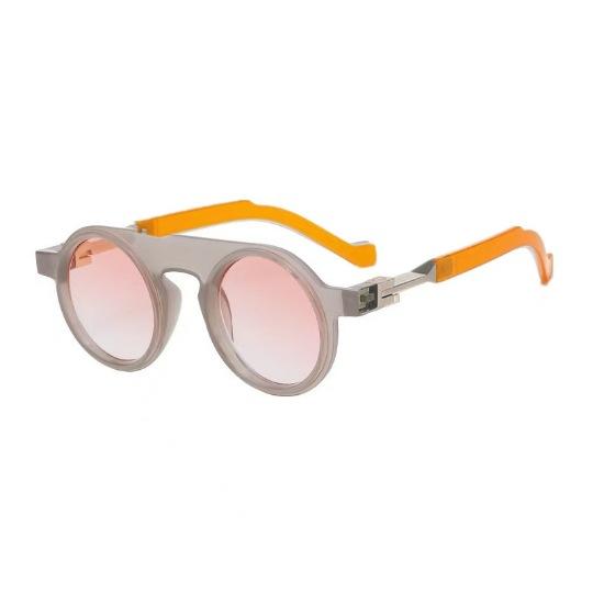 New Fashion High Quality Eyewear Retro Men Women Round Sunglasses Shades UV400 Men Trending Punk Clear Gradient Sun Glasses