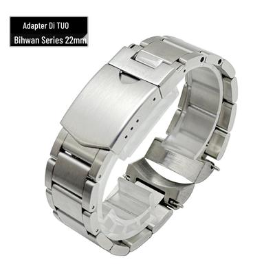 Anpassbares Edelstahl-Uhrenarmband mit speziellem gebogenem Ende - 22 mm