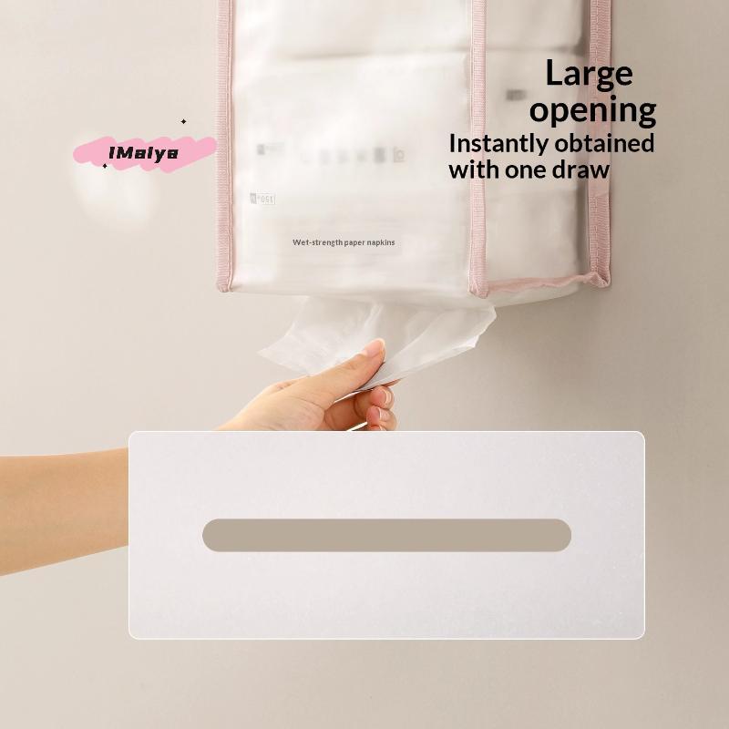 M-Waterproof And Breathable Tissue Box Wall-mounted Tissue Bag Portable Tissue Storage Box For Home