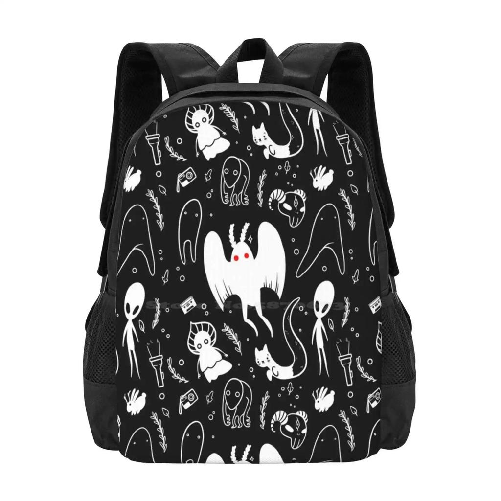 Cryptids In Black Hot Sale Backpack Fashion Bags Cryptids Mothman