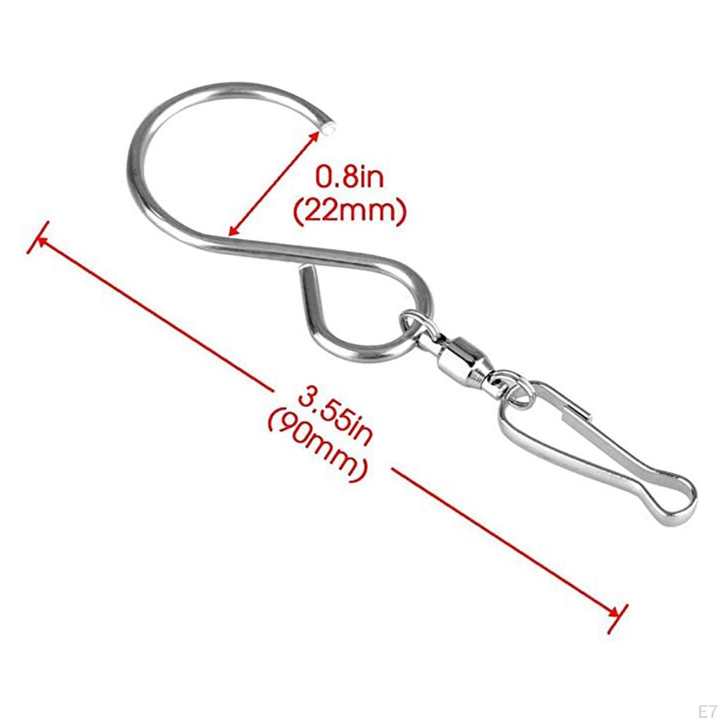 10 Degree Rotate Swivel Hooks Clips Metal S Hook Hanger for Solar Lights