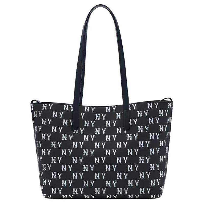 MLB New York Yankees Monogram Polyester Laptop Bag Students Unisex Black Casual 3AORM015N-50BKS