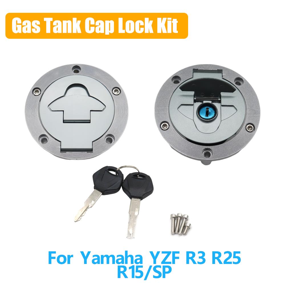 For Yamaha YZF 250 R3 R25 R15 SP YZF-250 YZF-R3 YZF-R15 SP YZF-R25 Motorcycle Fuel Gas Cap Seat Lock Key Set