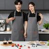Chef Waiter Cafe Shop Pure Color Cooking Apron for Woman Men BBQ Hairdresser Aprons Bibs Kitchen Accessory