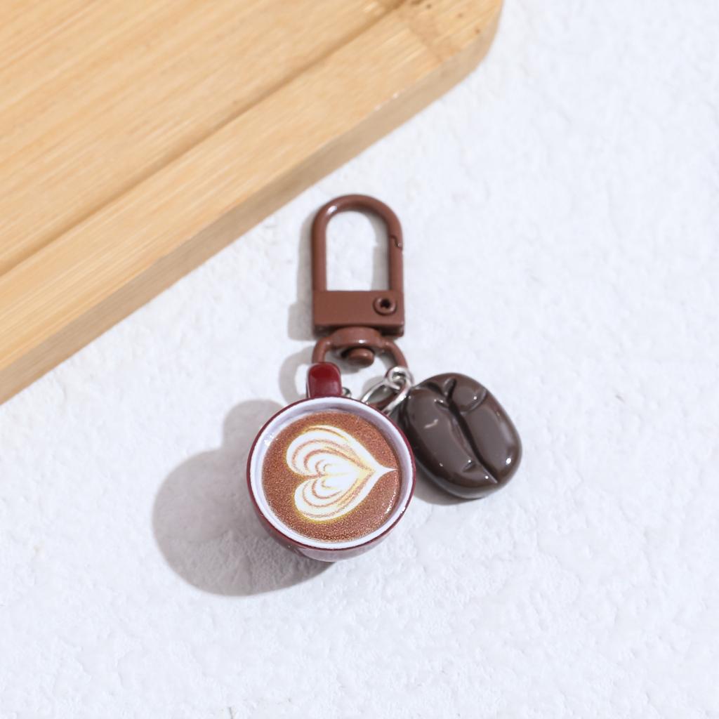 Minimalist Creative Coffee Cup Charming Coffee Bean Bag Charm Car Accessory Bag Charm