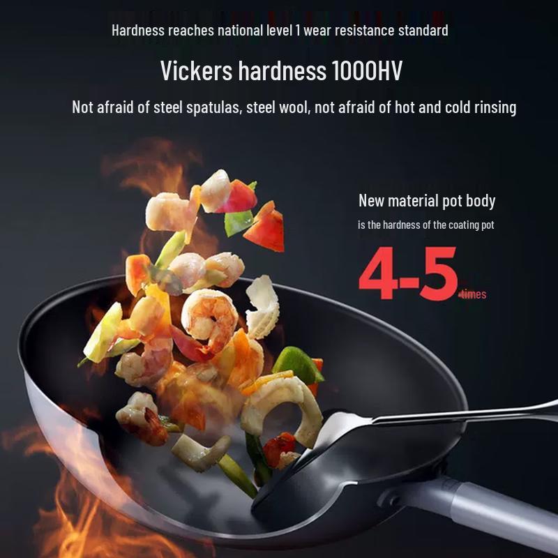 Sanhe 30cm 0-Coating Non-Stick Wok