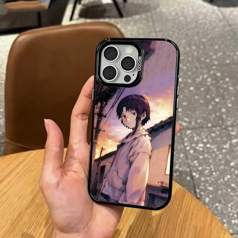 S-Serial E-Experiments Lain   Phone Case For iPhone17,16,15,14,13,12,11 Plus,Pro Max Colored Silver Plated Inside Cover