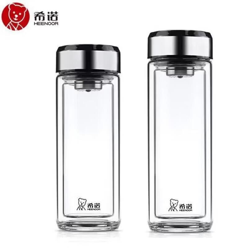 Heenoor Double-Walled Glass Tea Infuser Bottle 315ml