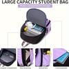 Capacity Large Schoolbag With Cute Plush Pendant Cute Girls Backpack Waterproof Nylon Fabric Bookbag For Kids Teens Students