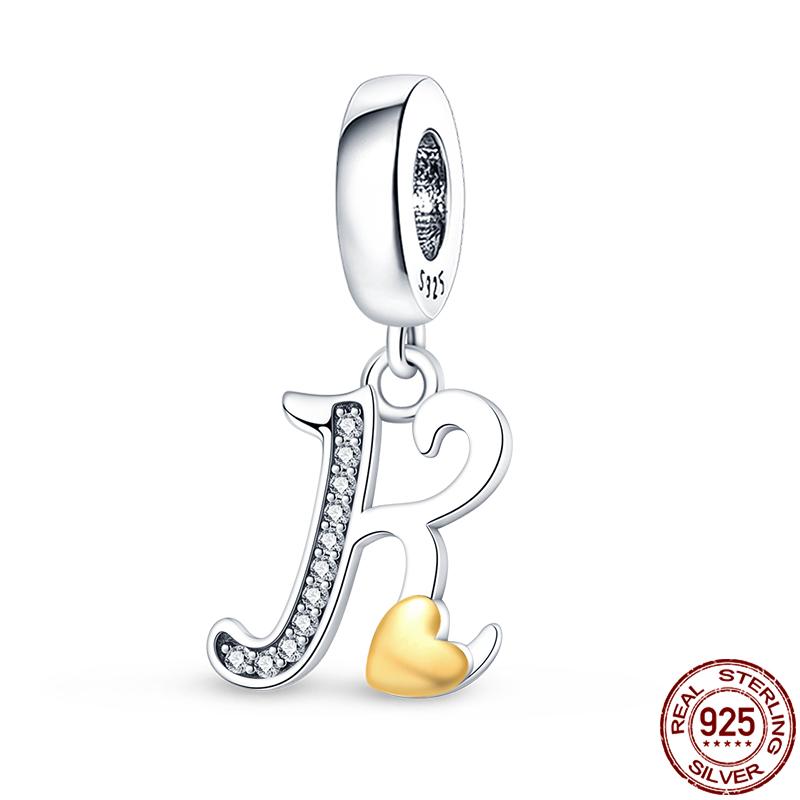 Novinka v kolekci Qikaola Originální náramky 26 písmen A-Z Měděné přívěsky Korálky Pro DIY Výrobu narozeninových šperků Dárky