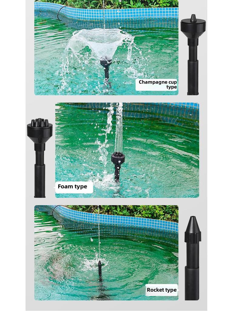 Sensen Submersible Pond Water Pump for Garden Fountains with Multiple Nozzles, Free Shipping