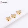 18k Gold Plated Brass Heart Spacer Beads For DIY Jewelry Making Supplies,Heart Loose Beads For Handmade Beading Jewelry Material
