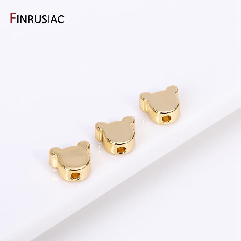 18k Gold Plated Brass Heart Spacer Beads For DIY Jewelry Making Supplies,Heart Loose Beads For Handmade Beading Jewelry Material