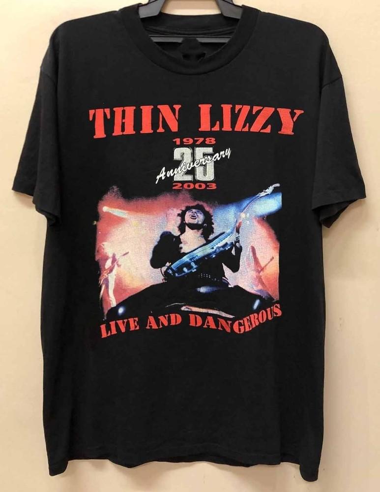 

Thin Lizzy Live and Dangerous T Shirt Black Unisex S-5XL 1H0380 Unisex T-Shirt M