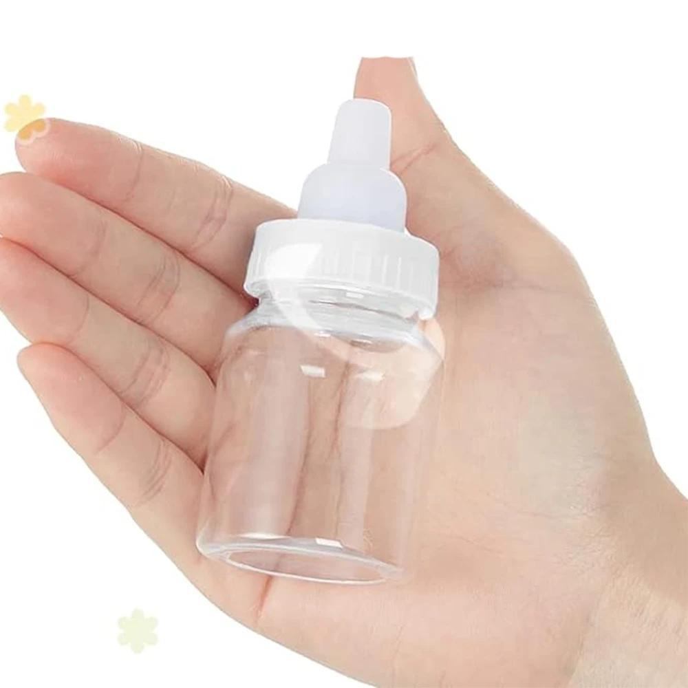 12Pcs Baby Bottle Baby Shower Favor Plastic Candy Bottle Mini Feeding Bottle for Birthday Baby Shower Gift Decor