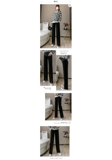 Autumn/Winter High-Waisted Velvet Wide-Leg Maternity Pants - Trendy Loose Fit for Expecting Moms