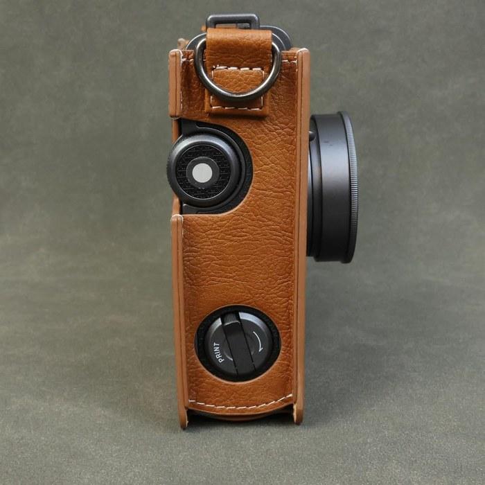 SIUTATDSH Camera Case PU Leather for instax Fujifilm FUJIFILM instax wide evo Liner Case Camera Holder, Shockproof & Portable (Brown)