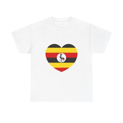 Heart Flag of Uganda - T Shirt