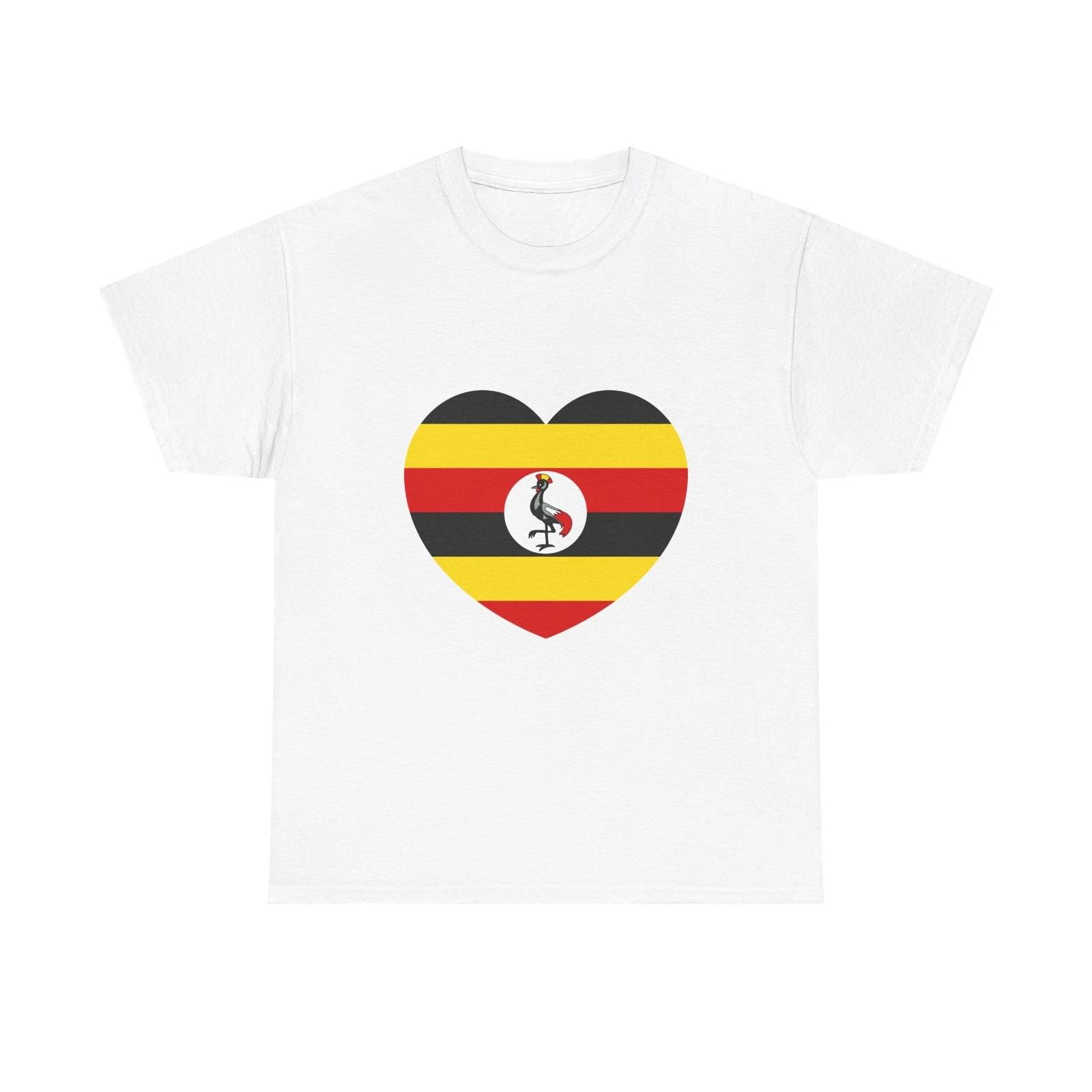 Heart Flag of Uganda - T shirt XL