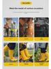 Men's Yellow Rain Boots: Mid To High Tube, Steel Toe, Anti-Smash, Anti-Puncture, Acid and Oil Resistant.