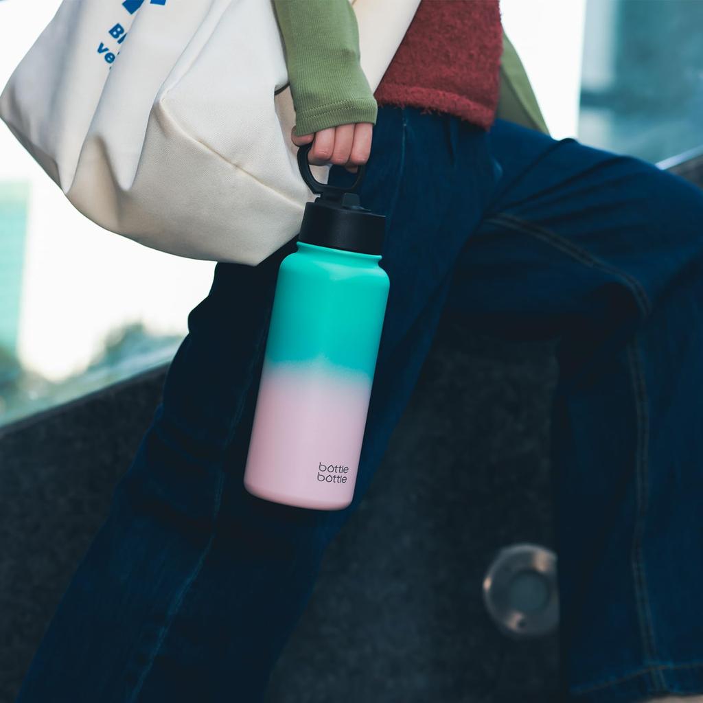 1 Liter Water Bottle 1L Children Direct Drinking Thermal Insulation Vacuum Insulated Bottle Stainless Steel Water Bottle Portable Pink BOTTLE BOTTLE
