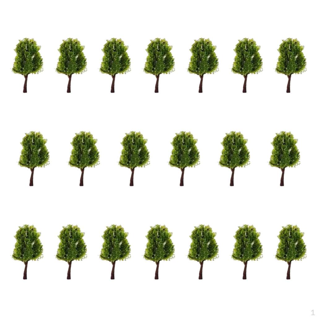 20 Pcs Models Miniature Trees Realistic Office Decoration Ho Mini Diorama for