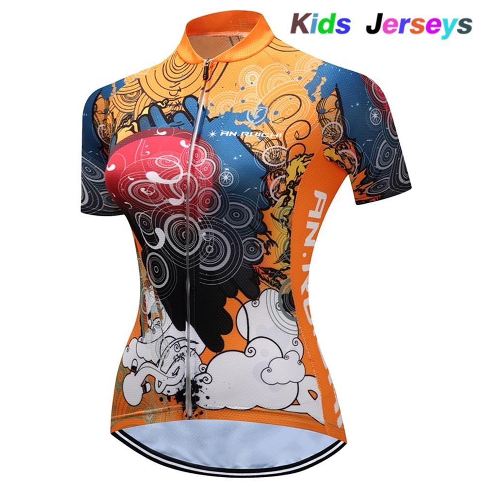 2026 Girls Cycling Jersey Set Ropa Ciclismo Cycling Kit for Kids Summer Breathable Cartoon Bicycle Jersey Suit Children Clothes