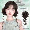 2 Pcs Messy Bun Hair Piece Tousled Updo With Tendrils Hair Bun Extensions Wavy Curly Hair For Women