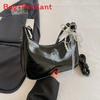 Urban Minimalist Pu Underarm Bag With Spliced Design For Daily Use