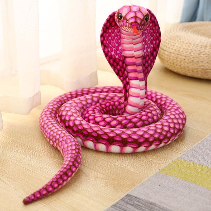 

Simulation Giant Plush Toys Stuffed Animal Cobra Plush Toy Snake Cute Soft Doll Snake Stuffed Pillows For Child Birthday Gifts 80cm