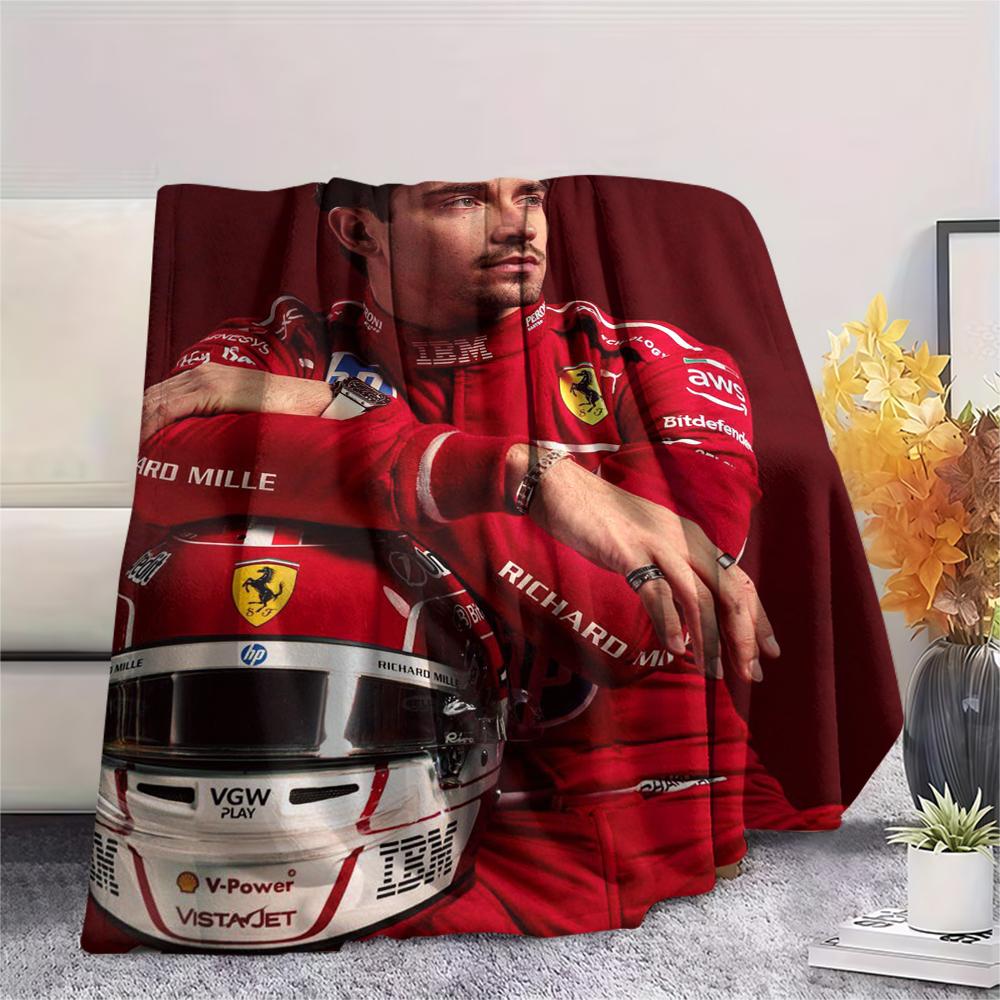 1 Pezzo Coperta in Flanella con Stampa di Charles Leclerc, Alta Qualità Confortevole per Tutte le Stagioni, Arredamento per la Casa, Calore e Comfort, Perfetta per Regali di Natale 16