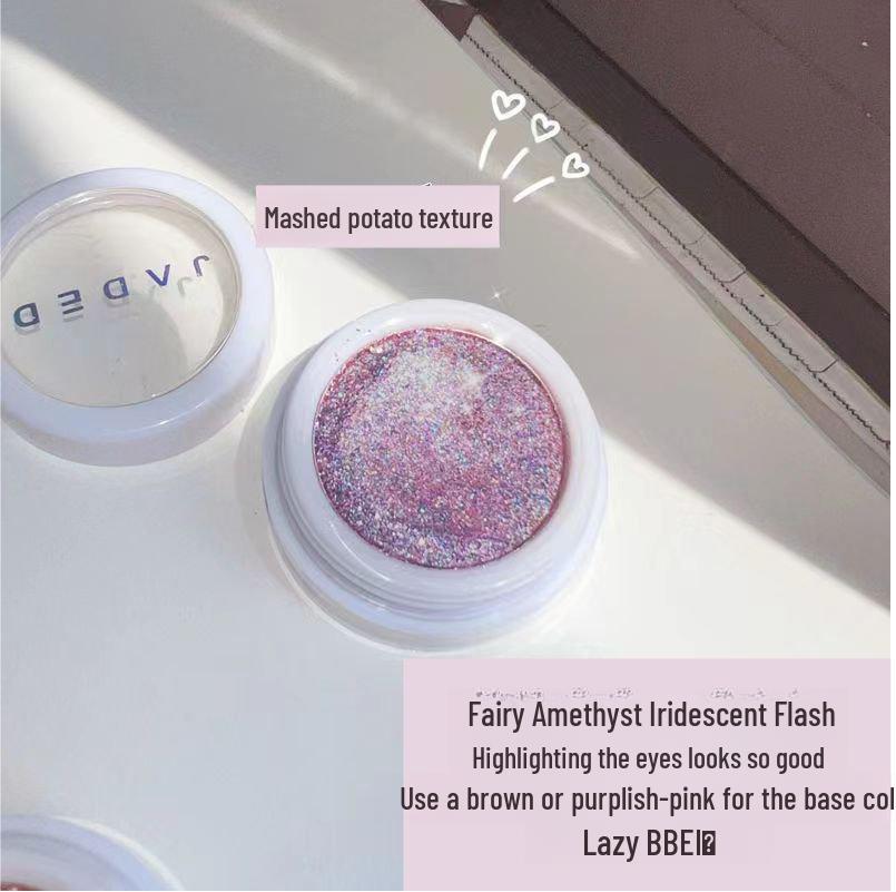 JADED Jiada Single-Color Eye Shadow Palette with Glitter and Pearlescent Highlights - Compact & Convenient for Students