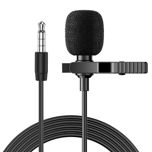 Wired Condenser Lapel Microphone with 3.5mm Jack, 4-Pole/Type-C Jack, Omnidirectional, Compatible with Smartphones, PCs, and Tablets, iPhone, iPad, an