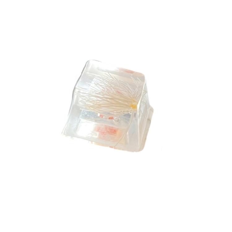 Resin ESC Keycap Decorative Pine Blossom Dry Flower Keycaps for Mechanical Keyboards with Exceptional Transparency