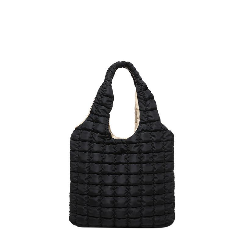 Chic Urban Minimalist Plaid Tote Bag For Women With Large Size And Unique Material