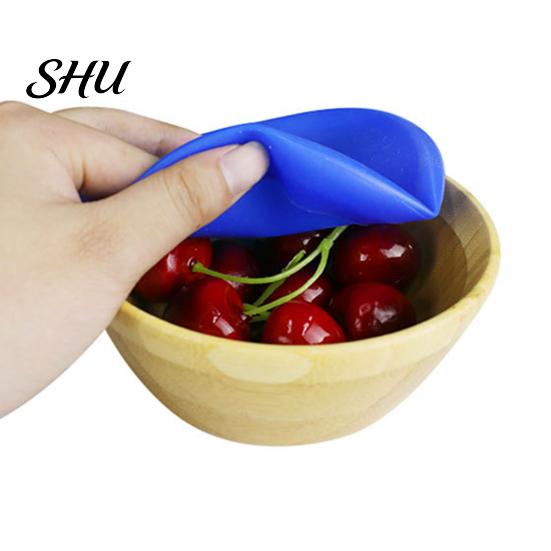 Reusable Silicone Food Wraps 4Pcs Cover Savers Good Sealing Versatile Covers For Various Sizes Of Containers Dustproof Thickened BPA Free Dishwasher
