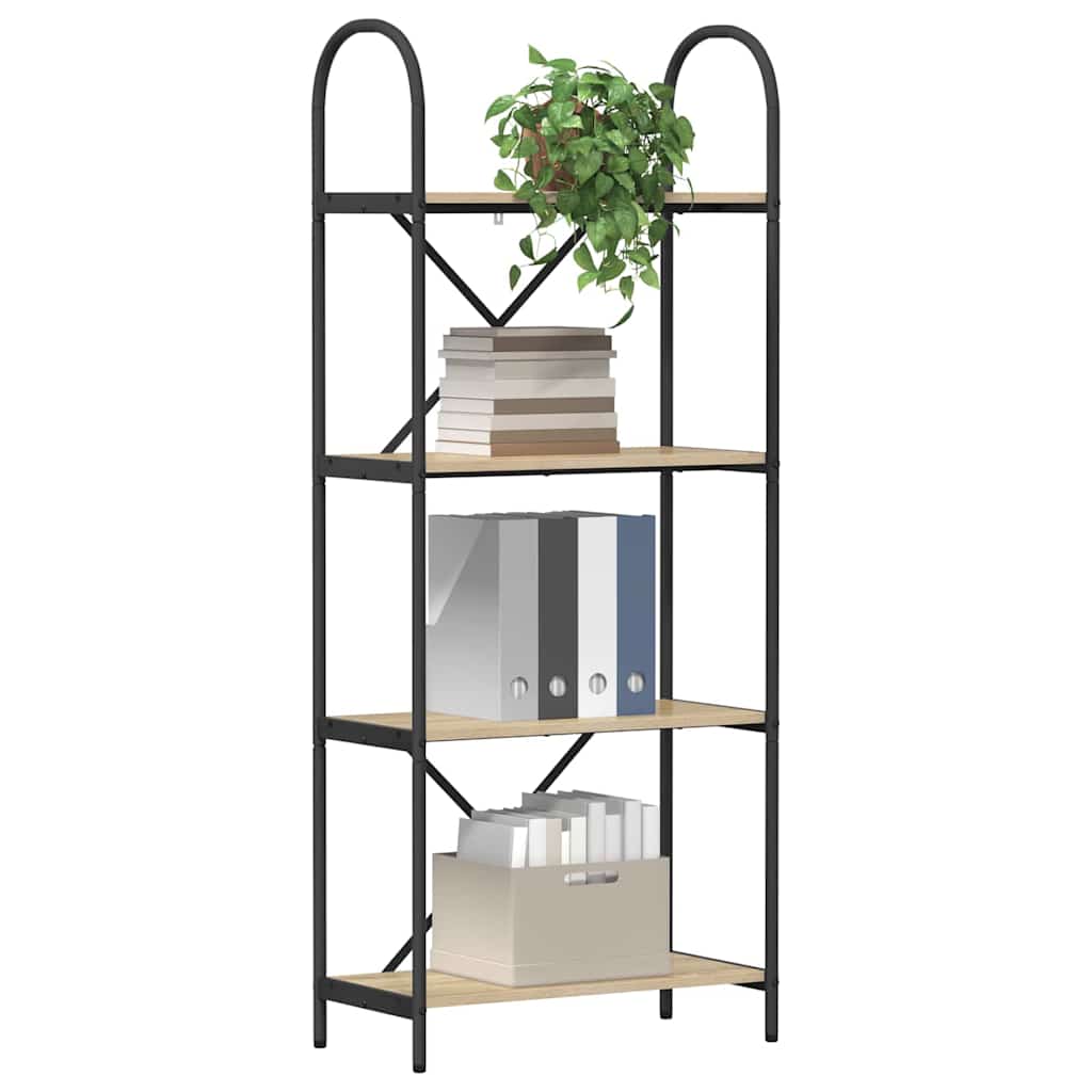 Bookshelf Sonoma Oak 60 x 30 x 146 cm Particleboard