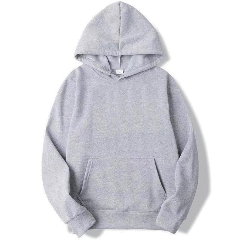 

Повседневная свободная толстовка с капюшоном, однотонная модная однотонная толстовка, школьная женская толстовка Полерон, простая базовая толстовка с карманом-кенгуру в корейском стиле S серый