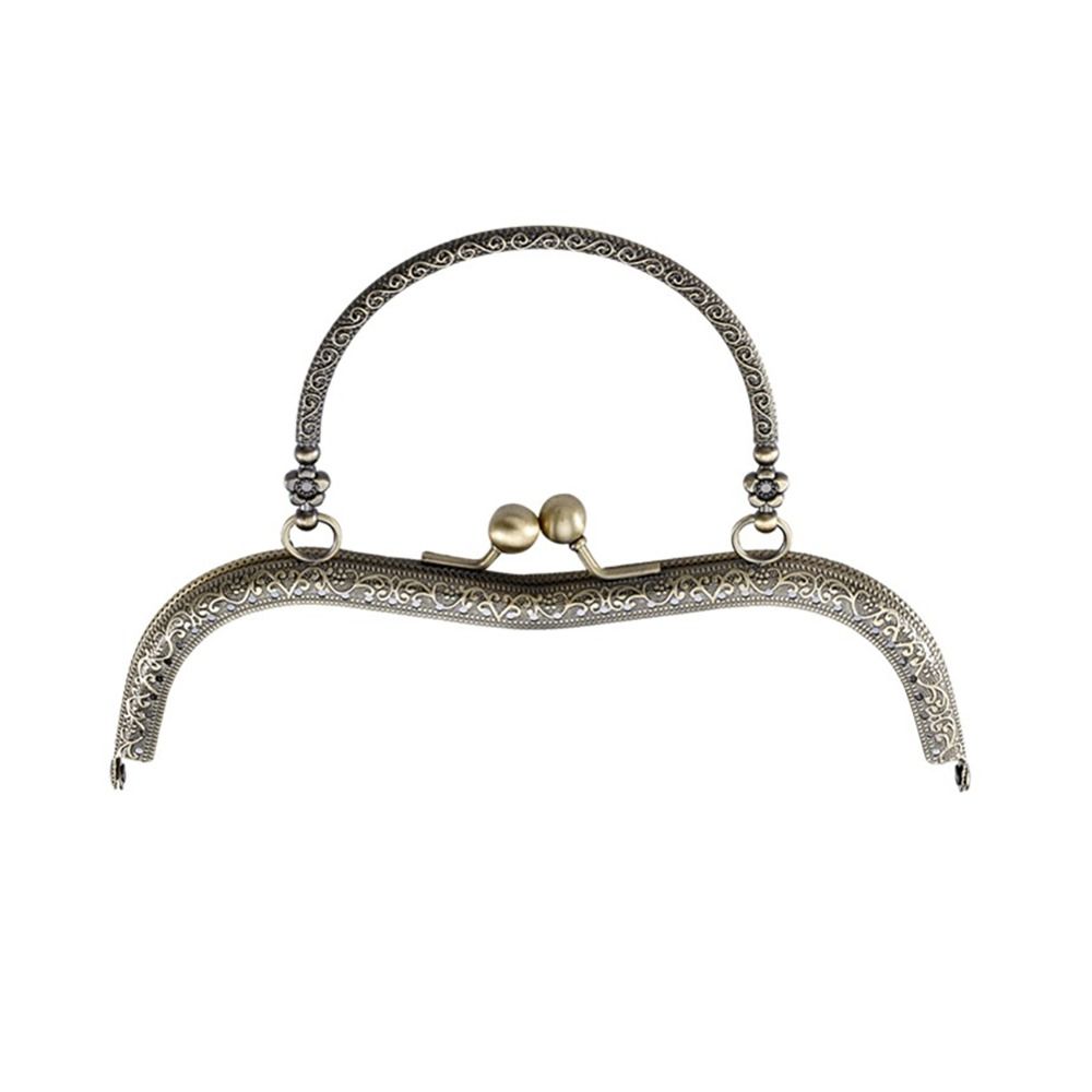 Vintage rám peněženky Kiss spona Kovový rám peněženky Mini bag spony s rukojetí Příslušenství k tašce