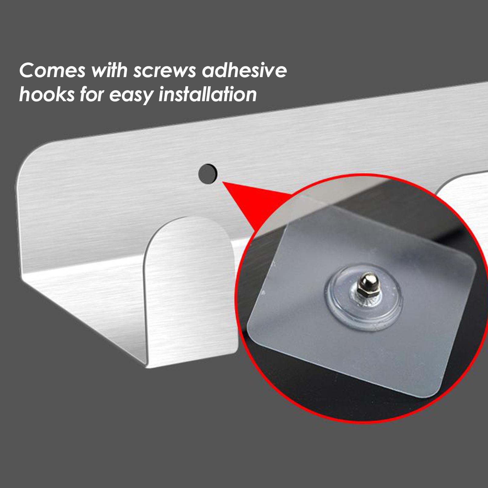 Pizza Peel Holder Bracket Wall Mounted Hanger Storage Shelf Space Saving Stainless Steel Tool Organizer for Commercial Brushes CN 5890₽